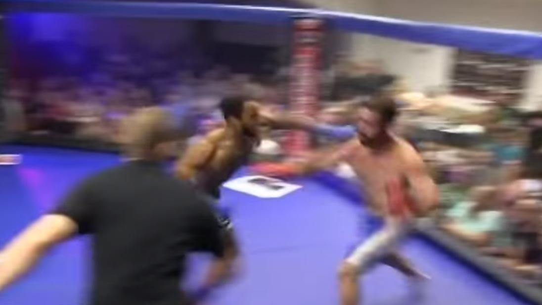 Sprinting KO Punch in MMA Fight Muscle & Fitness