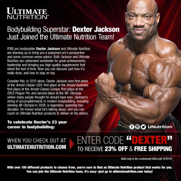 Dexter Jackson Signs With Ultimate Nutrition Muscle & Fitness