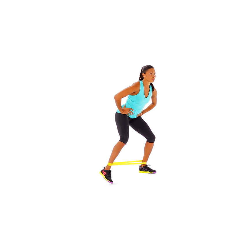 Lateral Walks with Band at Ankles Video Watch Proper Form, Get Tips
