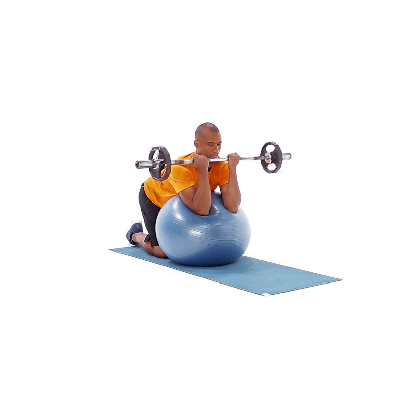 Swiss Ball EZBar Preacher Curl Video Watch Proper Form, Get Tips