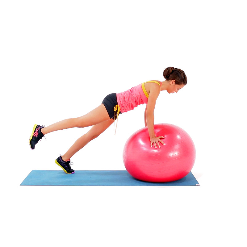 Swiss Ball Plank Leg Lift and Hold Video Watch Proper Form, Get Tips