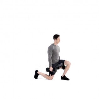 Hammer curl single leg lunge