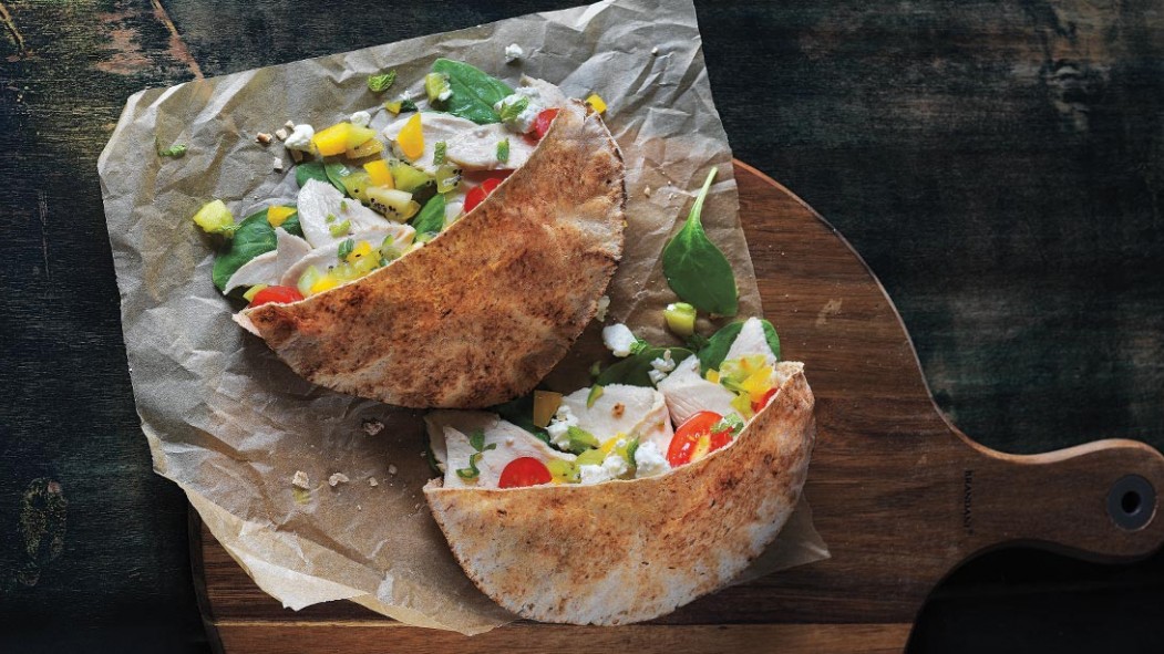 turkey kiwi salsa pitas