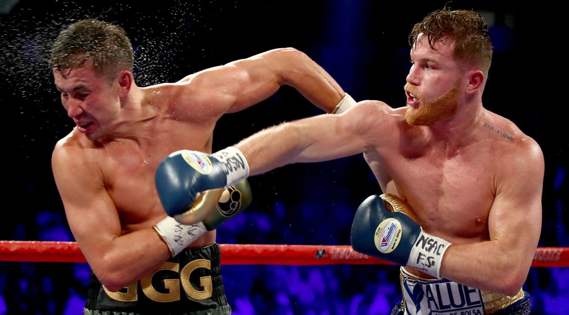 Image result for Canelo lands on ggg