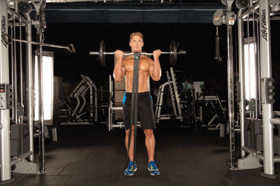 Gym Fix Banded Barbell Curl Muscle & Fitness