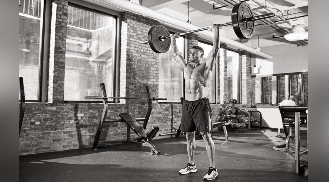 1109 barbell overhead press