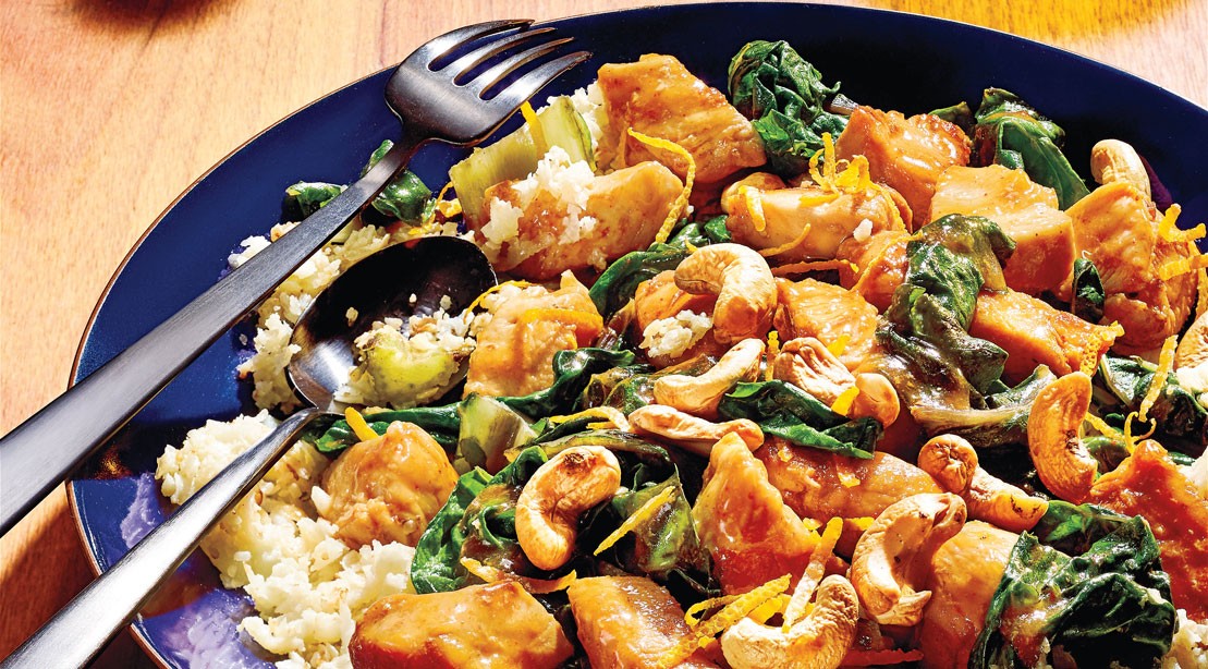 Recipe How to Make Orange Chicken Cauliflower Rice Stirfry Muscle