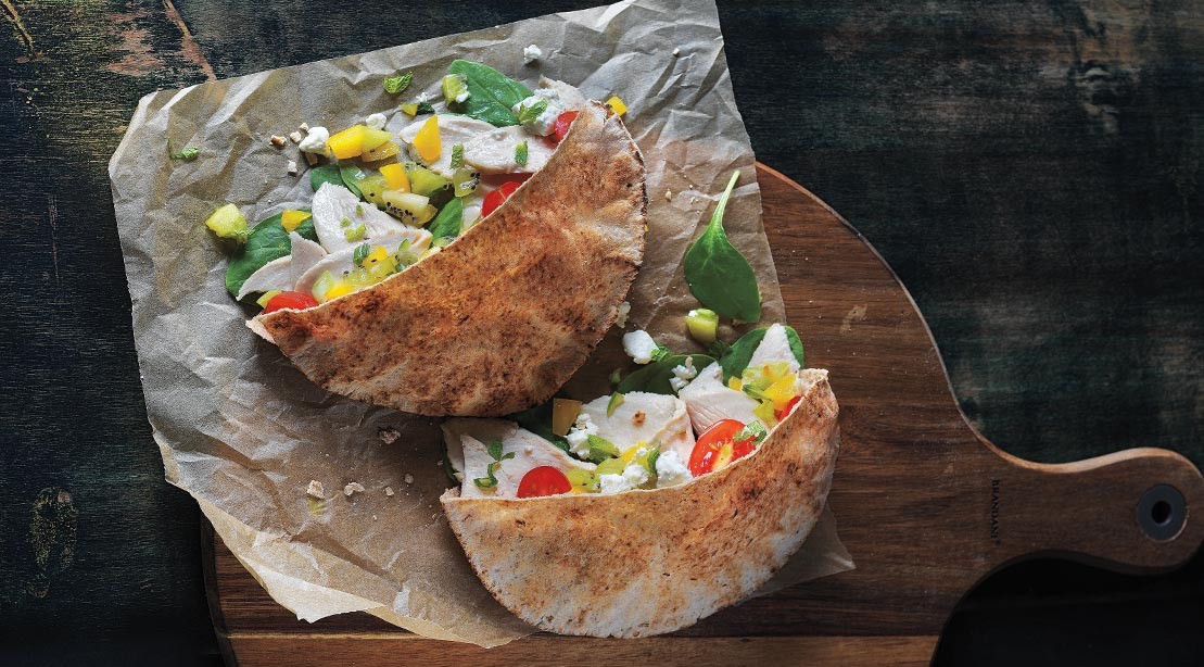 Recipe: How To Make Turkey Kiwi Salsa Pitas Recipe: How To Make Turkey Kiwi Salsa Pitas