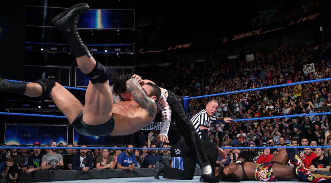 Randy Orton and Jeff Hardy wrestle on WWE 'SmackDown Live' on 1 May 2018 Randy Orton and Jeff Hardy wrestle on WWE 'SmackDown Live' on 1 May 2018