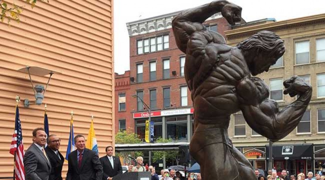 Arnold Statue ReDedicated in Columbus Muscle & Fitness