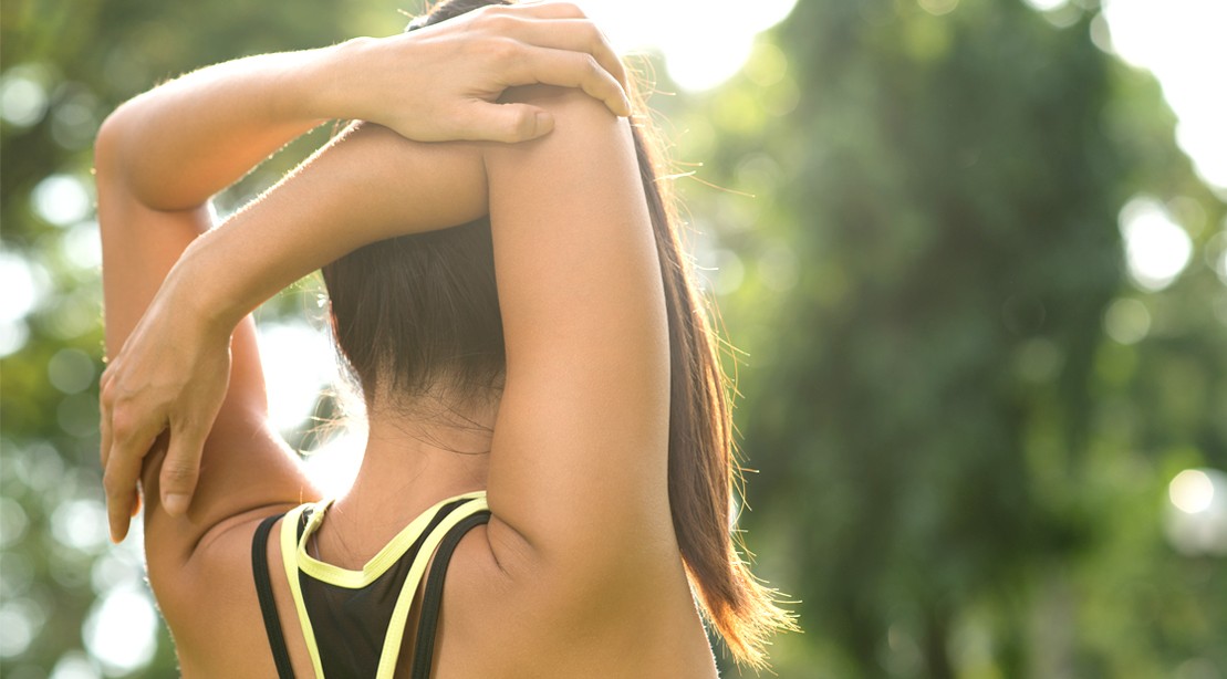 Backward Hand Clasp Shoulder Stretch