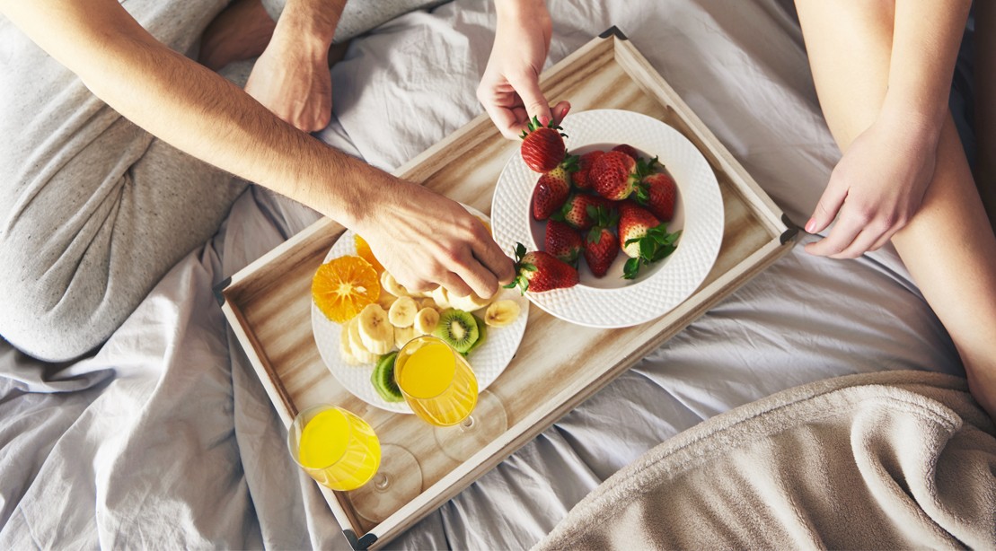 Fruit-Platter-In-Bed. Fruit-Platter-In-Bed.