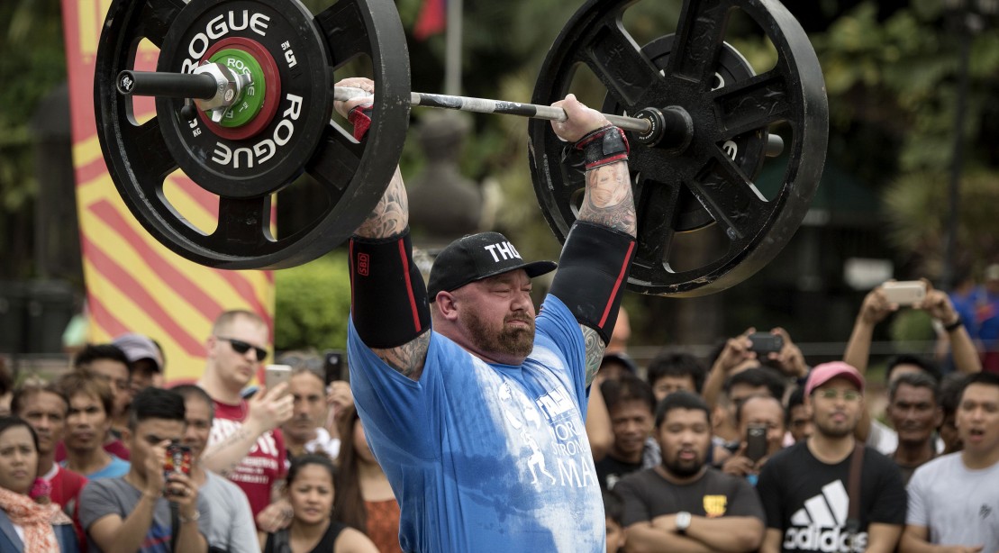 Watch Hafthor Bjornsson Break His Own Weight Over Bar World Record Watch Hafthor Bjornsson Break His Own Weight Over Bar World Record