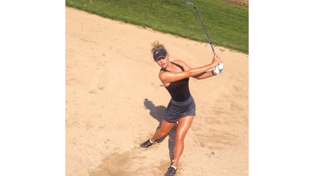 Pro Golfer Paige Spiranac's Trick Shot Goes Viral | Muscle & Fitness