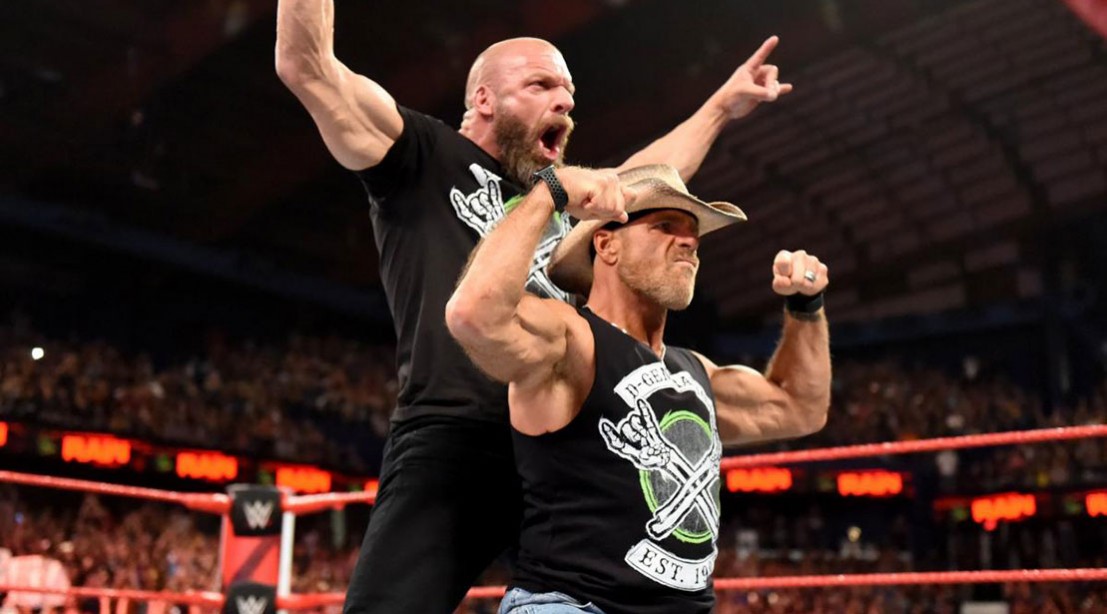 Triple H and Shawn Michaels reunite to form D-X. Triple H and Shawn Michaels reunite to form D-X.