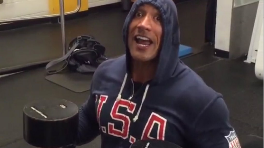 Kids Get A Pass For Distracting The Rock During Workout Muscle