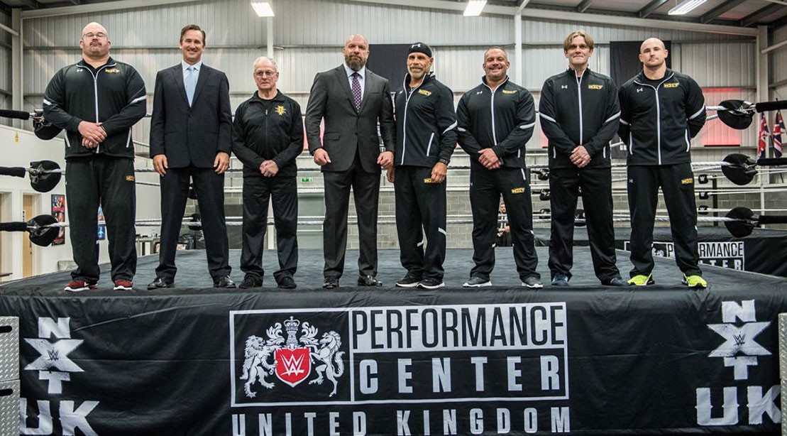 Triple H talks at the WWE UK Performance Center