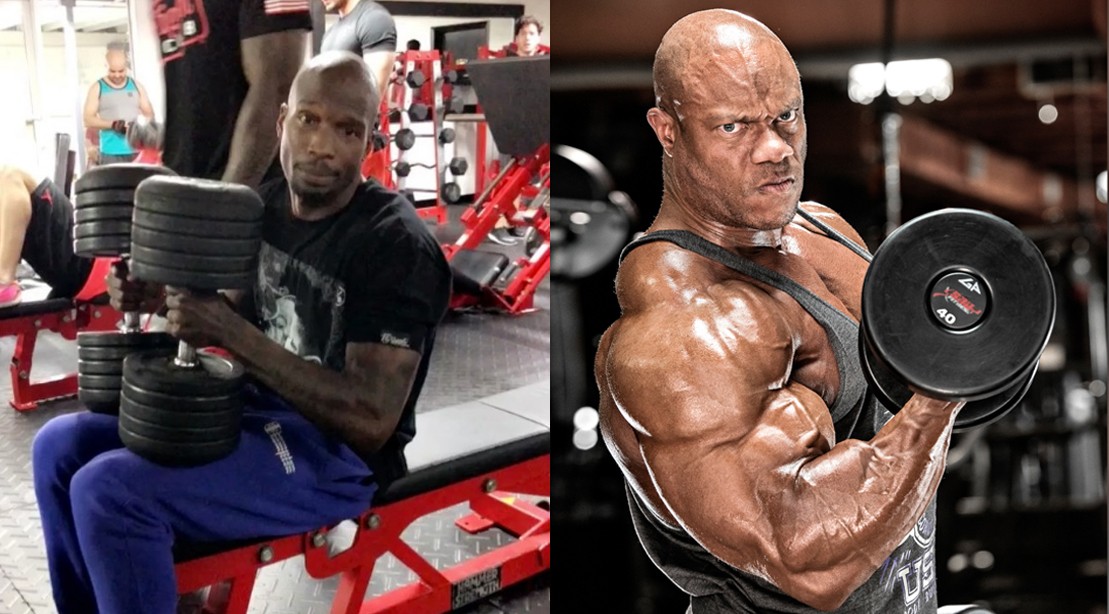 Chad Johnson Crushes 120 Pound Dumbbell Presses Taunts Phil Heath