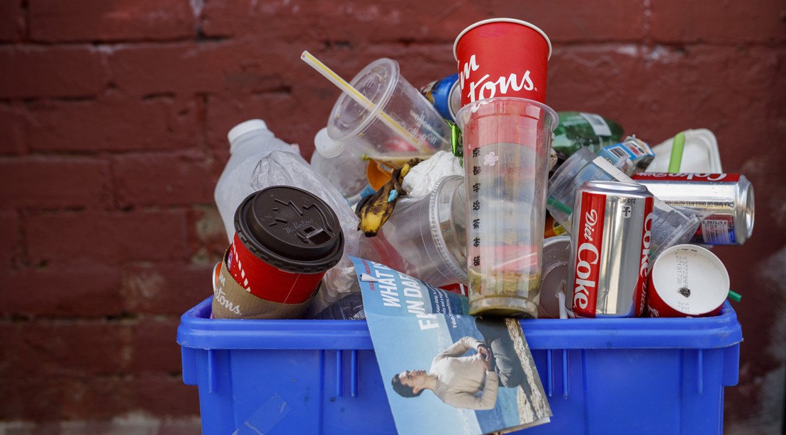 Oops: Turns Out You've Been Eating A Lot of Plastic Plastic in a Recycling Bin