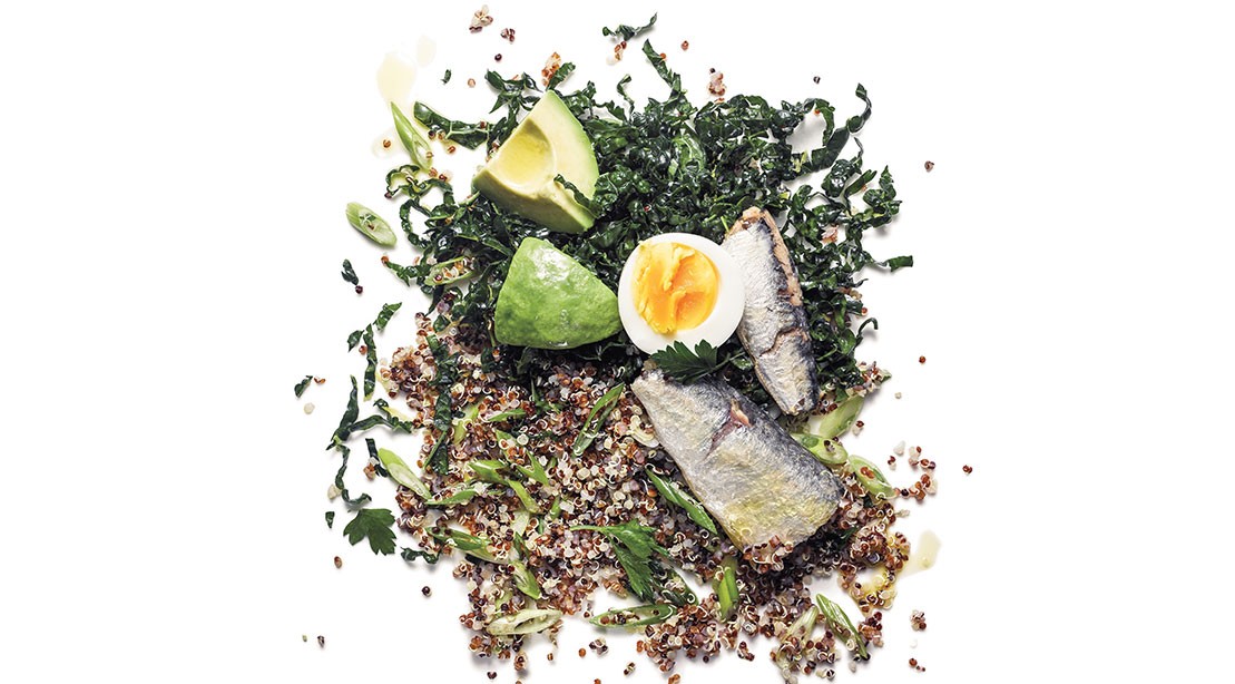 Recipe How to Make Quinoa Salad With Sardines and Kale Muscle & Fitness