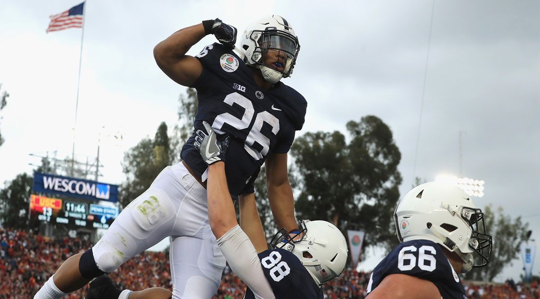 Watch Penn State S Saquon Barkley Crushes 30 Reps Of 225 Pound