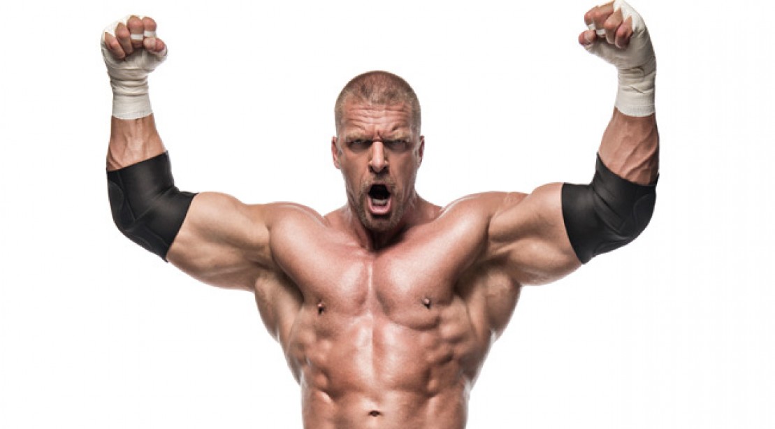 triple h dishes up triple serving muscle fitness