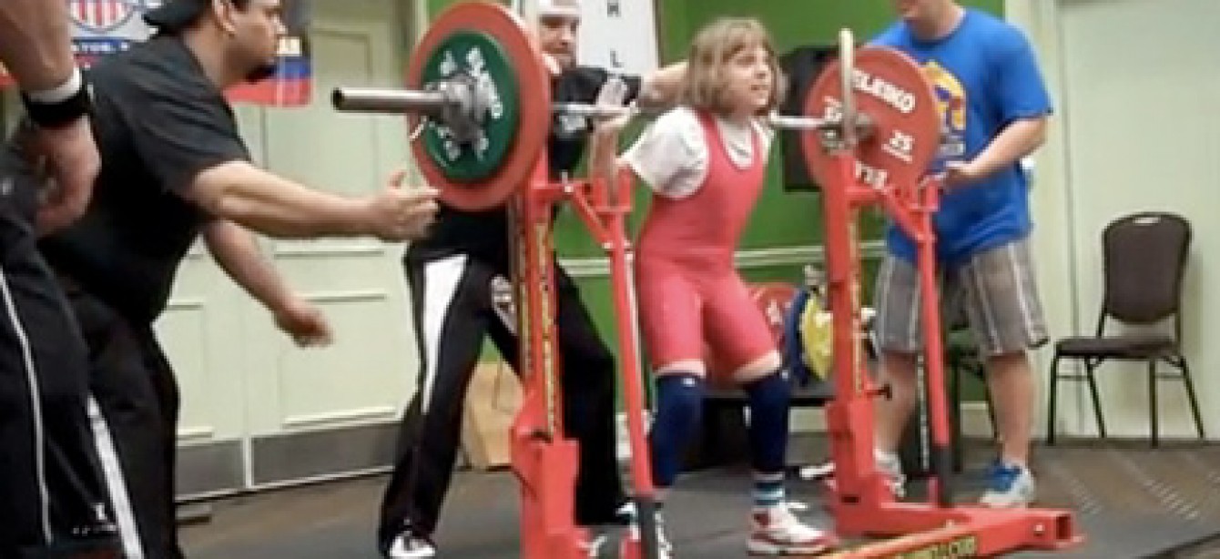 Naomi Kutin, 10, World Record Holder for the Women's Squat with 214.9