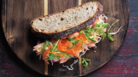 salmon beet sandwich